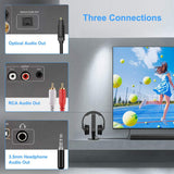 Wireless Optical TV Headphones, Jelly Comb Over-Ear 2.4GHz Wireless TV Headphones with Transmitter, Charging Dock, Support Optical, 3.5mm, RCA Audio Out Port (Black)