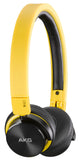 AKG Y40 Yellow Mini On-Ear Headphone with Remote/Microphone and Detachable Cable, Yellow