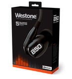 New Westone B50 with Bluetooth Cable Five-Driver True-Fit Earphones with High Definition Silver MMCX Cable