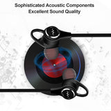 LINNER Active Noise Cancelling Headphones Earbuds, Wireless Bluetooth Earbuds Extra Bass, Noise Cancelling Earphones with Microphone and Remote (13 Hours Playtime, Premium Aluminum Matte Black)