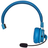 Blue Tiger Elite Premium Wireless Bluetooth Headset - Professional Truckers' Noise Cancellation Head Set with Microphone - Clear Sound, Long Battery Life, No Wires - 34 Hour Talk Time - Blue