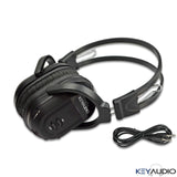 KeyAudio 2 Channel Folding IR Wireless Headphones for in Car DVD/TV Audio Video Rear Entertainment Systems Includes 3.5mm Aux Cord - 4 Pack