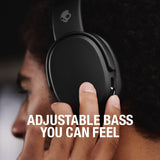 Skullcandy Crusher Bluetooth Wireless Over-Ear Headphones with Microphone - (Renewed) (Black)