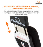 ClearSounds CLTVBT ClearBlue Bluetooth 2.1 Assisted Listening System with Headset and Transmitter for TVs, Mobile Phones, Computers, Portable Media Players