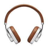 Master & Dynamic MW65 Active Noise-Cancelling (ANC) Wireless Headphones - Premium Bluetooth Over-Ear Headphones, Silver Metal/Brown Leather