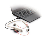 Plantronics Bluetooth Earbuds, Voyager 6200 UC Wireless Headset with Neckband, Sand