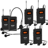 Anleon 902mhz-927mhz Tour Guide Wireless System Church System translation equipment simultaneous interpretation equipment (1 Transmitter and 5 Receivers)