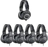 Audio Technica ATH-PACK5 Studio headphone pack includes 1 pair of ATH-M50x and 4 pairs of ATH-M20x headphones