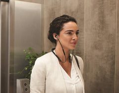 Jabra Elite 65e Alexa Enabled Wireless Stereo Neckband with in-Ear Noise Cancellation - Titanium Black