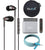 1MORE E1010 Quad Driver in-Ear Headphones Bundle with FiiO A1 Silver Portable Headphone Amplifier, Blucoil 6-FT Headphone Extension Cable (3.5mm), and Portable Earphone Hard Case
