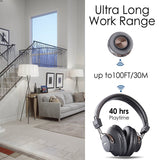 Avantree HT3189 Wireless Headphones TV for Watching & PC with Bluetooth Transmitter (3.5mm AUX, RCA, PC USB Audio), Wireless Hearing Headset 40 Hours Battery, Plug n Play, No Audio Delay, 100ft Range