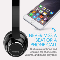 MEE audio Wave Bluetooth Wireless On-Ear Headphones with Headset Functionality