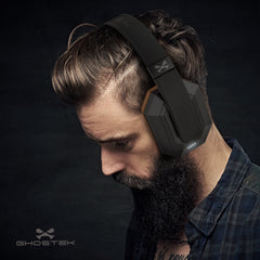 Ghostek soDrop Pro Wireless Over Ear Headphones with Active Noise Cancelling - Black/Brown
